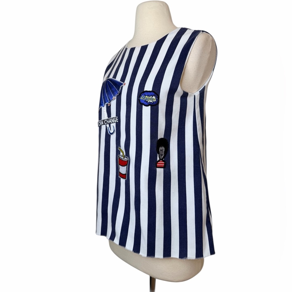 VINTAGE RARE RETRO PATCHWORK TOP. - Picture 9 of 11